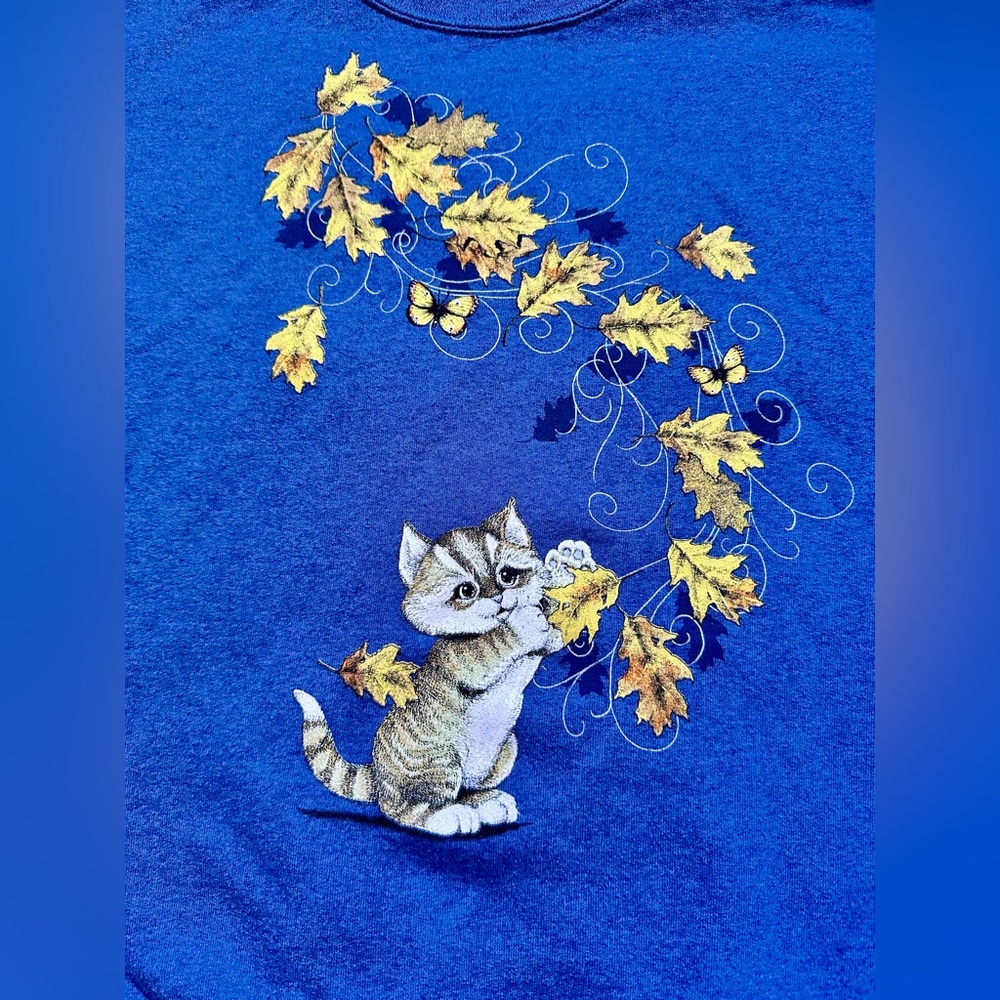 Vintage Jerzees Cat Sweatshirt - Picture 3 of 6